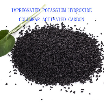 Impregnated carbón activado de columna de hidróxido de potasio para el tratamiento del aire